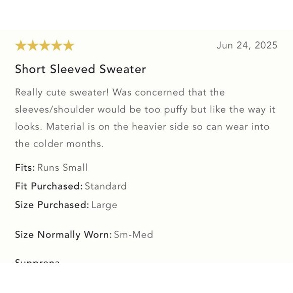 NWT Size XS - Anthropologie Maeve Maxine Puff-Sleeve Sweater Tee - Picture 8 of 15